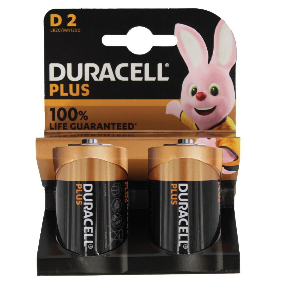 Duracell Plus D (2 Pack)